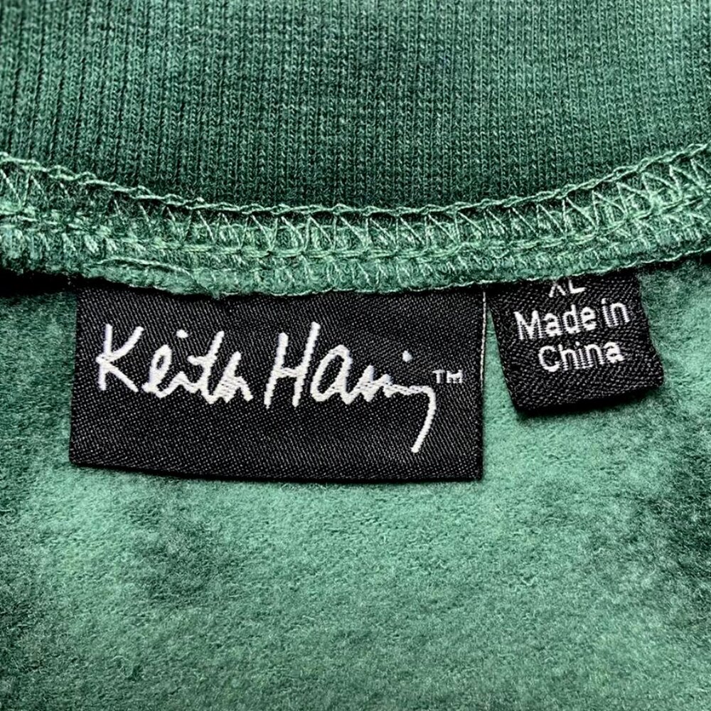 KEITH HARING Dancing Dog Tie Dye Cropped Sweatshirt - Picture 7 of 8